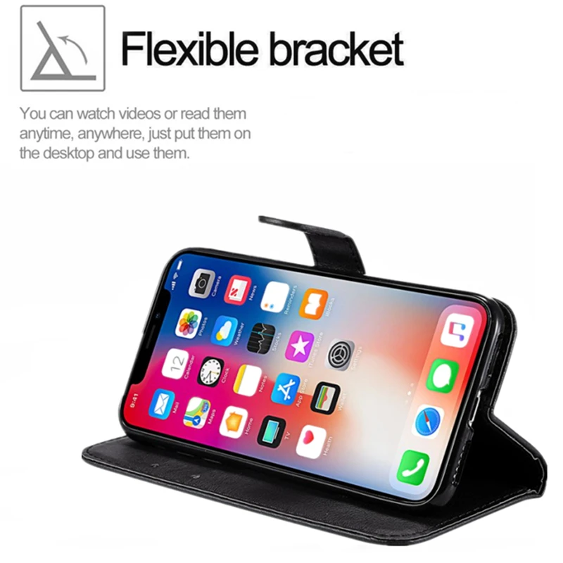 Wallet Leather Flip Case For Samsung A20E A10 E A30 A40 A50 A70 S A7 A9 Pro 2019 A8S A8 Plus A5 A3 2018 2017 Premium Compact Bag