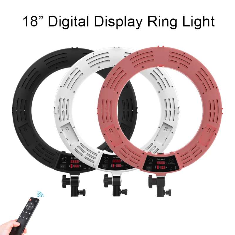 

18 inch 60W with remote control recharge lamp 18 "60W RING LIGHT LED Digital display