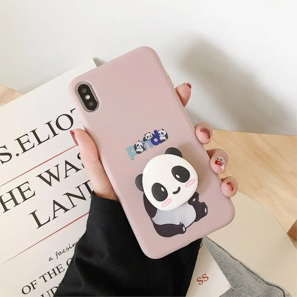 Для iPhone 11 Pro Xs Max 7 8Plus 6 6s для Huawei P20 30 Mate 20 Honor 8x 9x чехол панда TPU мягкий телефона с