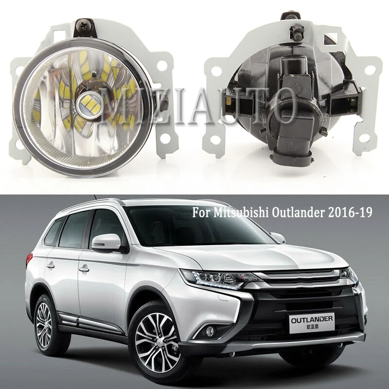 MIZIAUTO светодиодный автомобильный передний противотуманный светильник s для Mitsubishi Outlander с лампой, аксессуары для автомобиля, противотуманный светильник