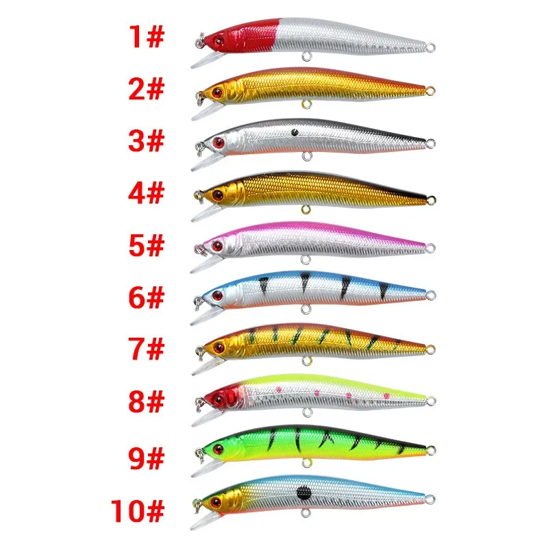 Многоцветный Приманка для рыбалки minnow, 10 см, 8,3 г, плавающая, Isca, искусственная пластиковая жесткая приманка, воблеры, кренкбейт, приманка для окуня, щуки, песка, карпа, рыболовные снасти - Цвет: Многоцветный