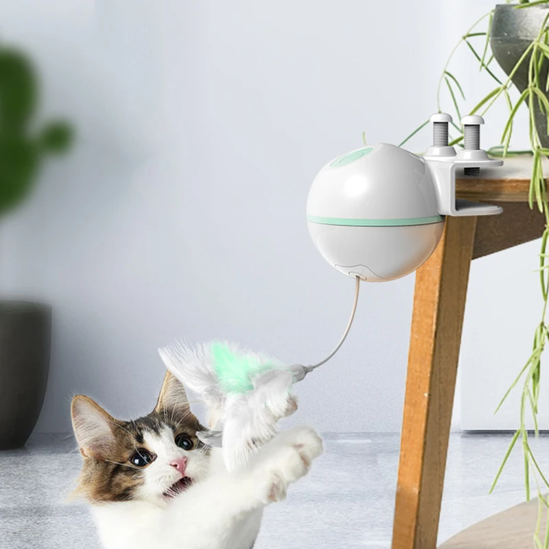 Смешная игрушка для питомца собака кошка USB электрическая звуковая игрушка с пером колокольчик головоломка интерактивная обучающая игрушка для кошек товары для домашних животных