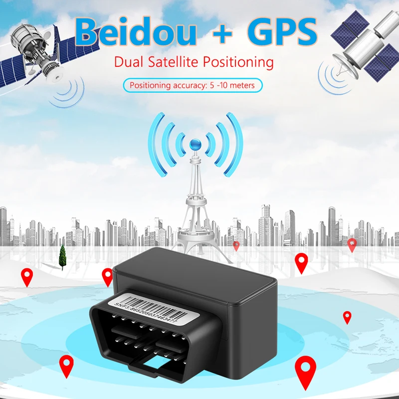 VODOOL 16Pin автомобильный OBD II gps трекер OBD Plug Play автомобильный GSM OBD2 отслеживающее устройство OBDII gps Beidou локатор с приложением для IOS Andriod