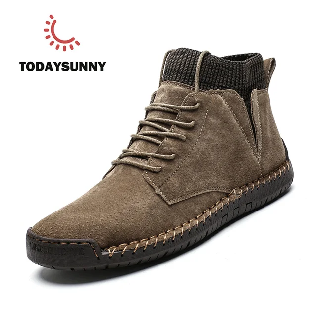 US $24.14 Boots Men Casual Shoes For Men High Top Male Ankle Boots Shoes Fashion Outdoor Army Travel Botas Ho