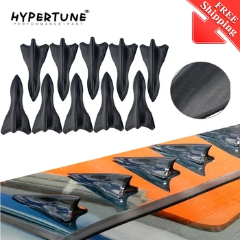 

10PCS carbon fiber design-looking color VORTEX GENERATOR FLEXIBLE PP EVO-STYLE ROOF SHARK FINS SPOILER WING KIT UNIVERSAL