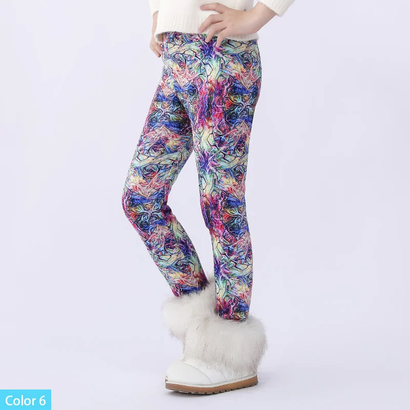 Color 6 SheeCute/леггинсы для девочек плотные теплые штаны для малышей и детей детские штаны с цветочным принтом на осень-зиму SCW101 - Цвет: Color 6