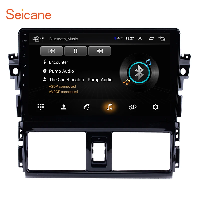 Автомагнитола Seicane 2DIN Android 8 1 10 дюйма GPS мультимедийный плеер для Toyota Vios 2013-2016 с