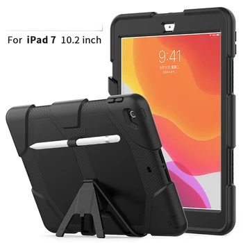 

Heavy Duty Coque Case for iPad 10.2 2019 7th Gen Case Armor Silicon Hand Cover kids Case for iPad 10.2 A2198 A2200 Pencil Holder
