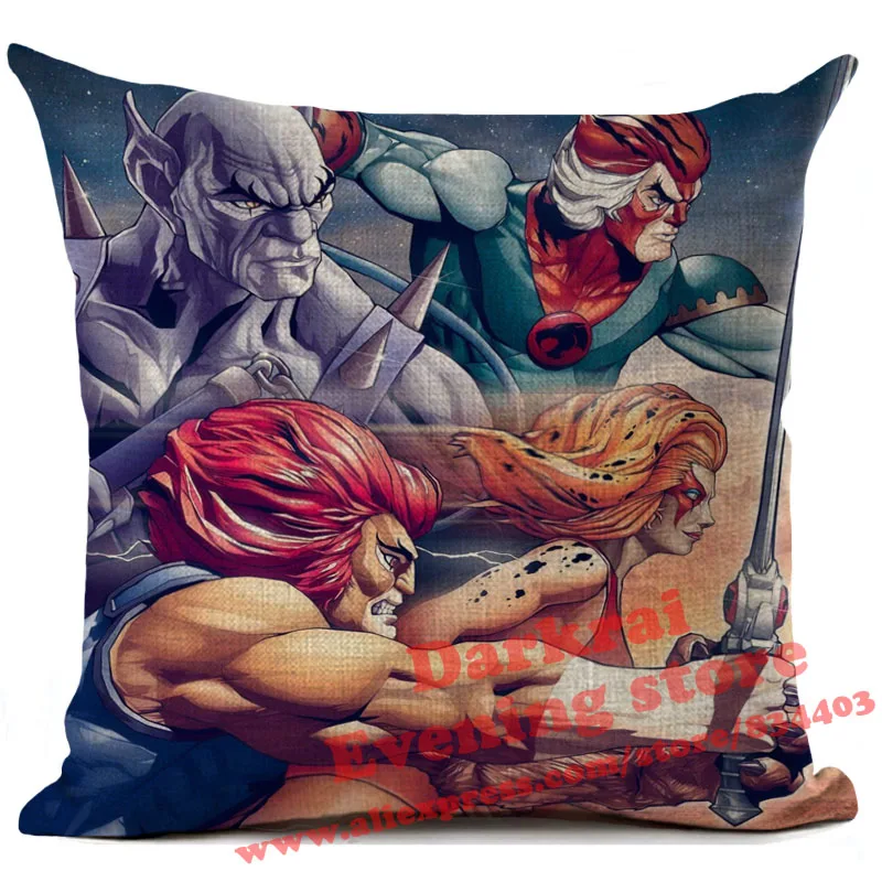 Наволочка с принтом из мультфильма Thundercats, льняная наволочка, украшение для дома, диван для гостиной, подушки 45*45, наволочка для декора - Цвет: 13