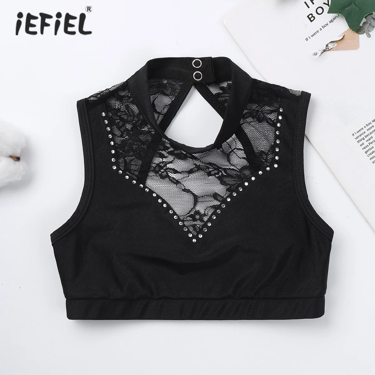 Girls Tank Tops Girls Sports Bras Ballet Dancewear Crop Top