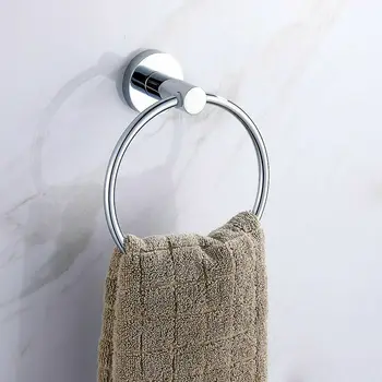 

ROUND HAND LUXURY CHROME WALL MOUNTED FOR KITCHEN BATHROOM TOWEL RING HOLDER