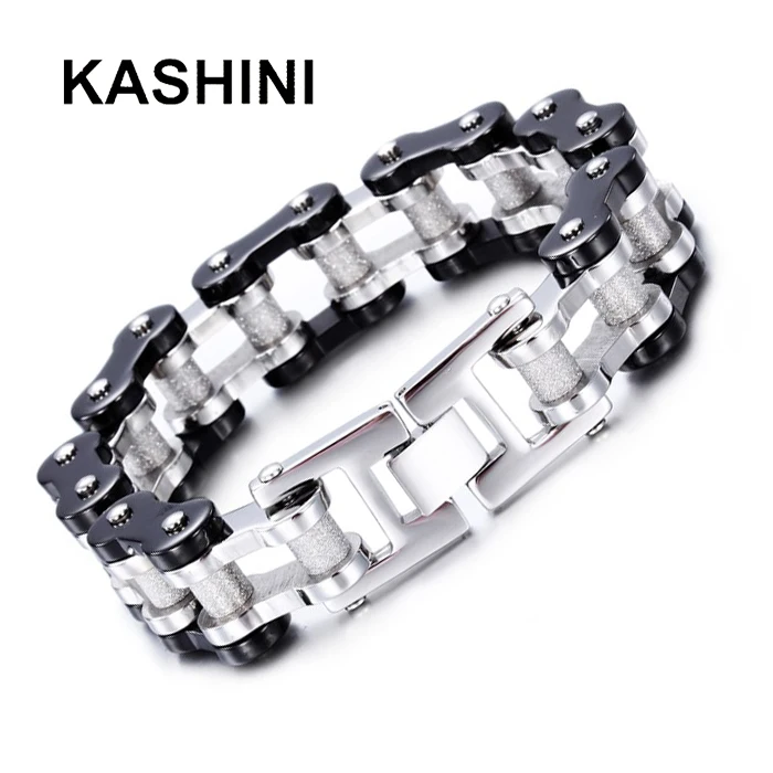 Нержавеющая Рок Панк Мотоциклетная цепь Байкер ювелирные изделия подарок Шарм Дружба велосипед браслет браслеты мужские браслеты