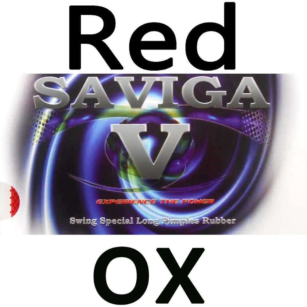 SAVIGA V длинные пипсы из резины для настольного тенниса без губки - Цвет: Red OX