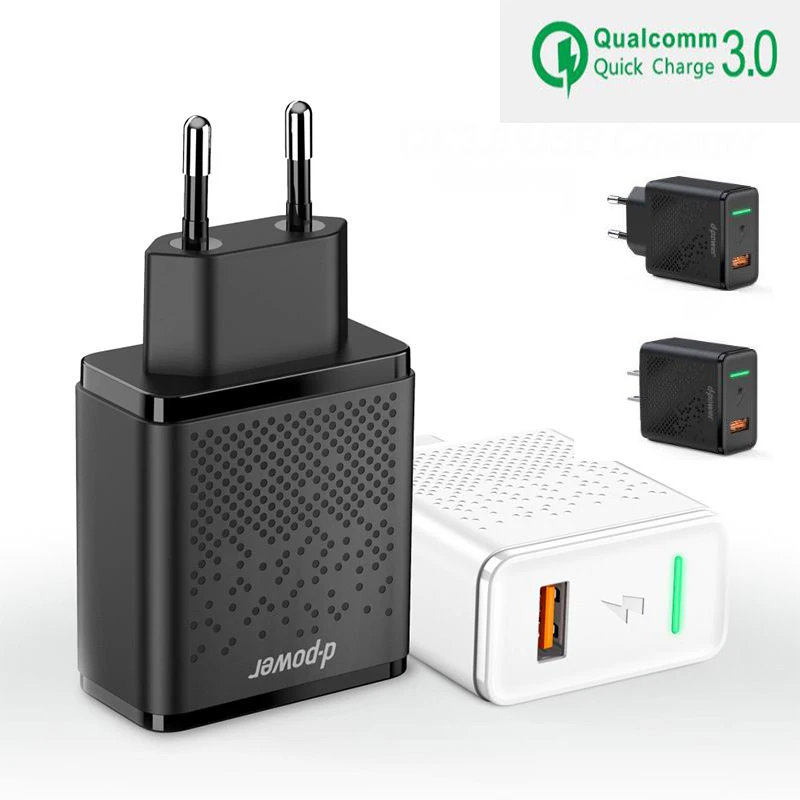 18W-Quick-Charge-3-0-Fast-Mobile-Phone-Charger-US-EU-Plug-Wall-USB-Charger-Adapter