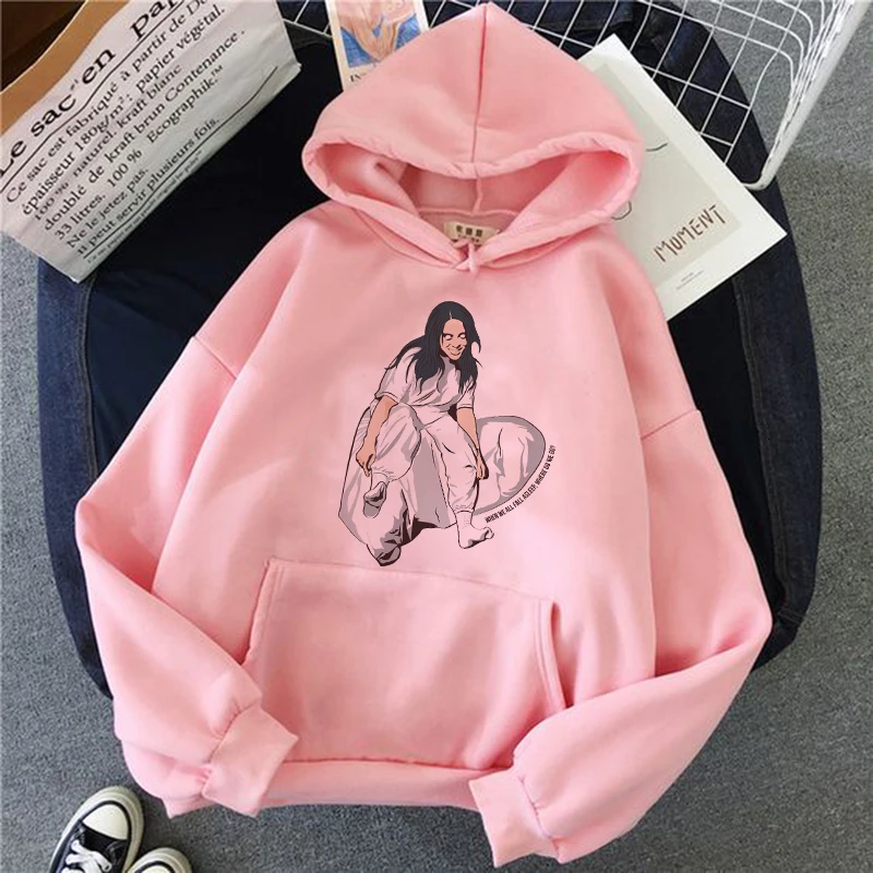 Женская толстовка Billie Eilish Bad Guy Harajuku, модная женская толстовка Ullzang в стиле хип-хоп, 90 s, графическая толстовка, уличная Толстовка - Цвет: 13