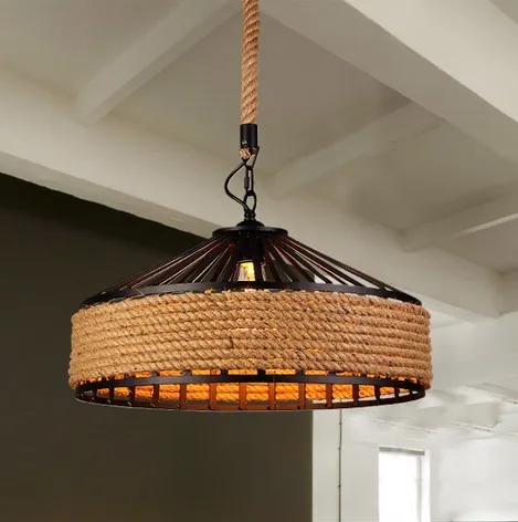 

Retro Rh Industrial Pendant Lamps Light Iron Rope For Warehouse Vintage Pendant Lights E27 Bulbs Edison Ac110v/ac220v Lighting