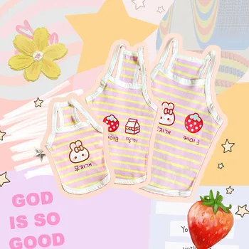 

Pet dogs cats summer models Japanese and Korean version of cotton breathable camisole Teddy Fadou than Xiong Keji dog pet