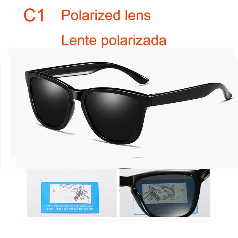 717 c1 Polarized Hommes lunetes De soleil femmes lunette De sport marque дизайнерский кабелепровод Oculos De Sol revetement ratichissant - Цвет линз: 717 c1 Polarized