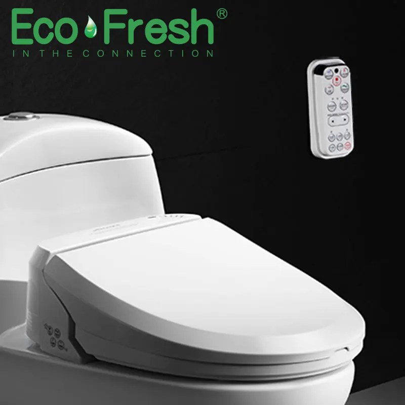 

Умное сиденье для унитаза EcoFresh, электрическая крышка биде, Теплое Чистое сухое интеллектуальное, массаж для детей, женщин, пожилых людей