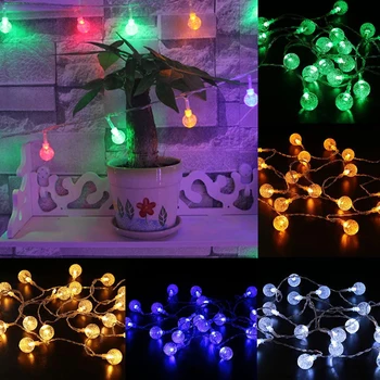 

2M 20 LED Crystal Bubble Ball Light String Christmas Halloween House Decoration