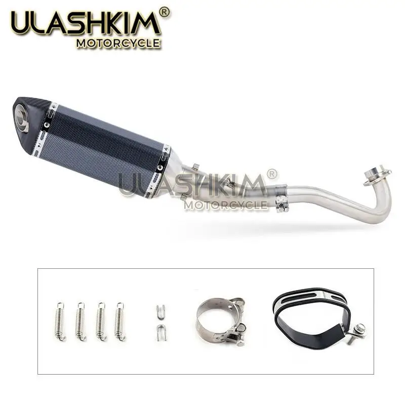 Motorcycle Full System Exhaust Muffler Escape Middle Link Pipe Slip On For yamaha XMAX300 XMAX250 XMAX400