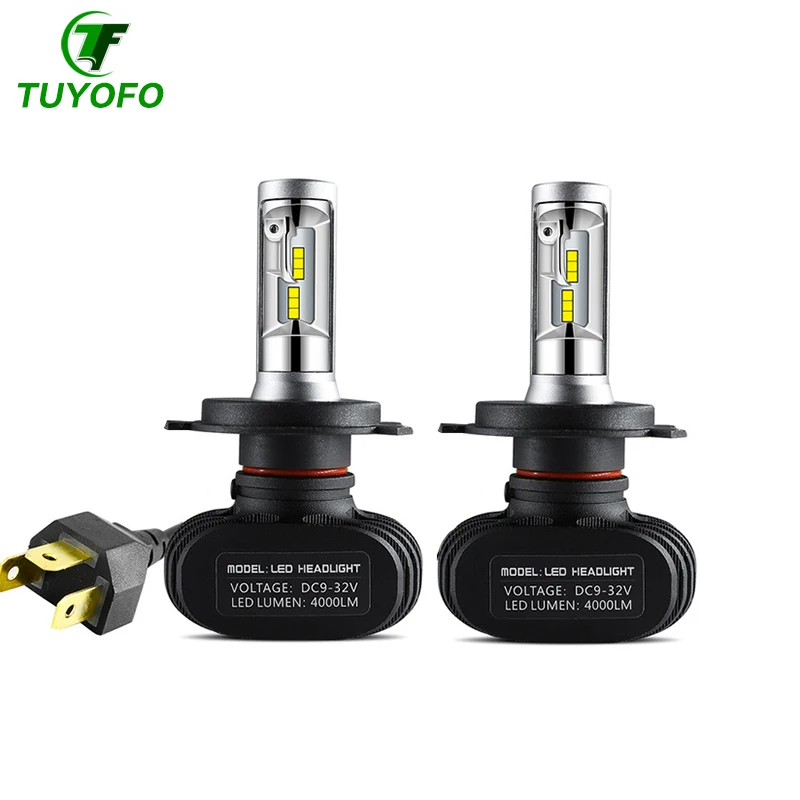 

TUYOFO 2PCS 9005 9006 HB4 H11 H4 H7 H8 Led H1 Auto Car Headlight 25W 4000LM 6000K Automobile Bulb All In One CSP Lumileds Lamp