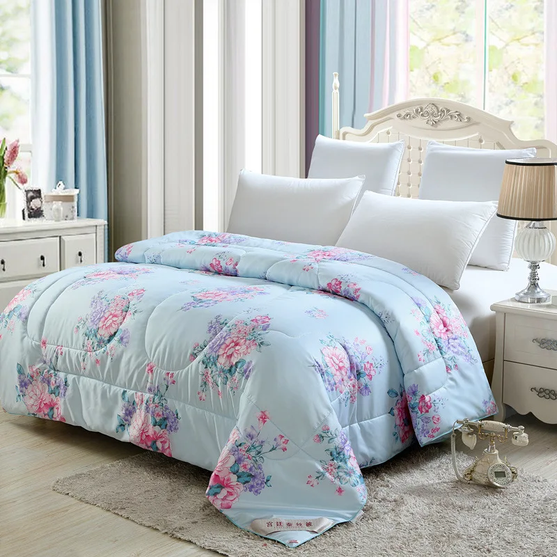 quilt&ampSilk&ampSpring Summer Autumn and Winter&ampBedding&ampSingle-Double Air Conditioner quilt silk filling twin comforter | Дом и сад