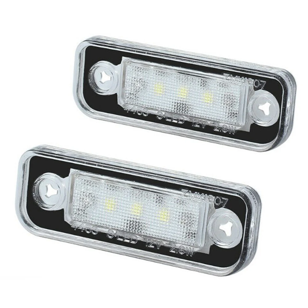 2 шт. 8 Вт ABS PC яркий 3 SMD белый цвет светодиодный номерной знак свет лампа для Mercedes