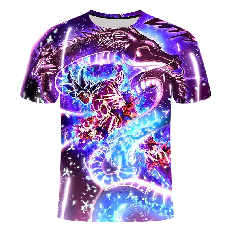 

2019 New Dragon Ball Z T Shirts Mens Summer 3D Print Super Saiyan Goku Black Zamasu Vegeta Dragonball Casual Tee Shirt tops Tee