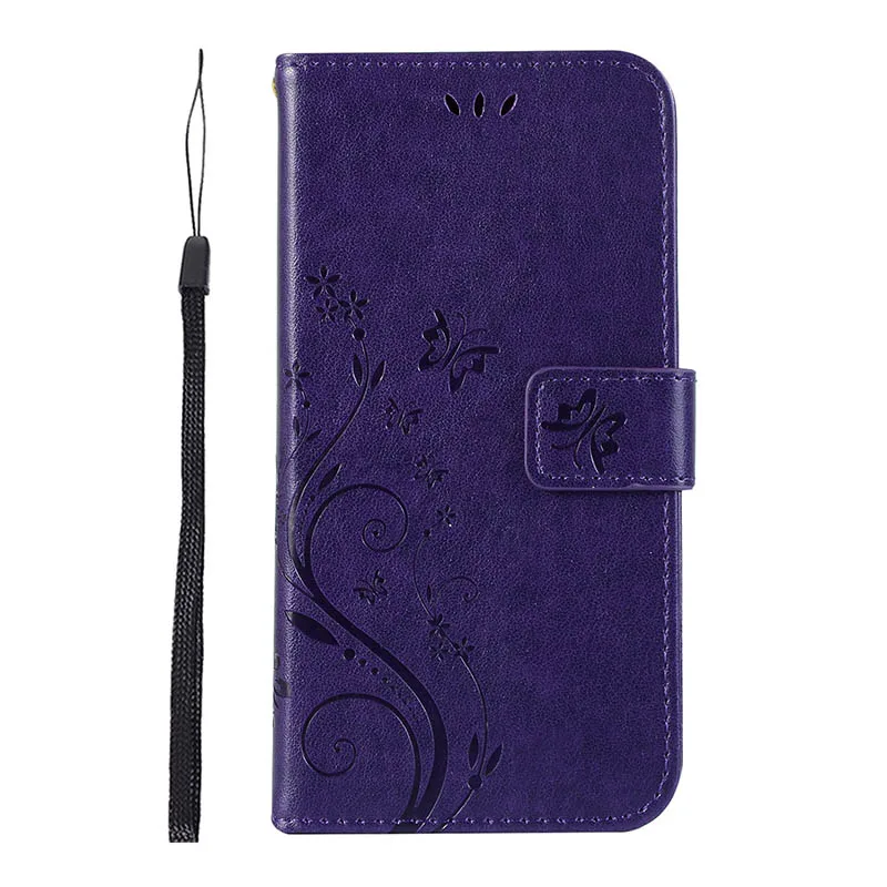 Dark Purple Модный кожаный чехол-бумажник с откидной крышкой для Coque huawei Y5 Prime Y6 Pro Y7 P9 Lite Mini P20 Lite mate 30 чехлы для телефонов - Цвет: Dark Purple