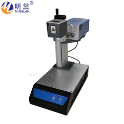 Machine de marquage laser de bureau en fiber métallique et plastique, 3W 5W UV 20W 30W 50W 60W 100W, source laser auxiliaire Rex 