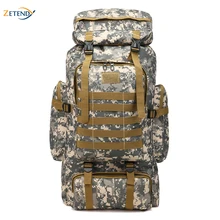 Открытый Камуфляж Оксфорд рюкзак большой емкости 80L Путешествия Duffle Пешие прогулки военные сумки внутренний слот карман Weekender Повседневная