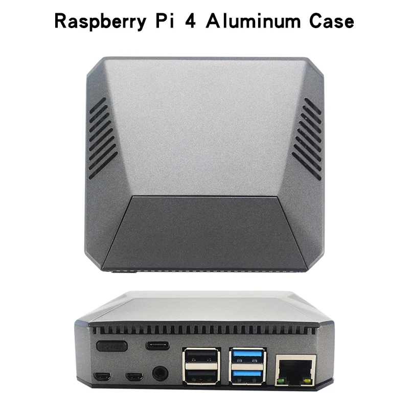 

New Raspberry Pi 4 model B Case Aluminum Case Magnetic Removable GPIO Cover with Power Switch+Cooling Fan+Heat sink for RPi 4 4B