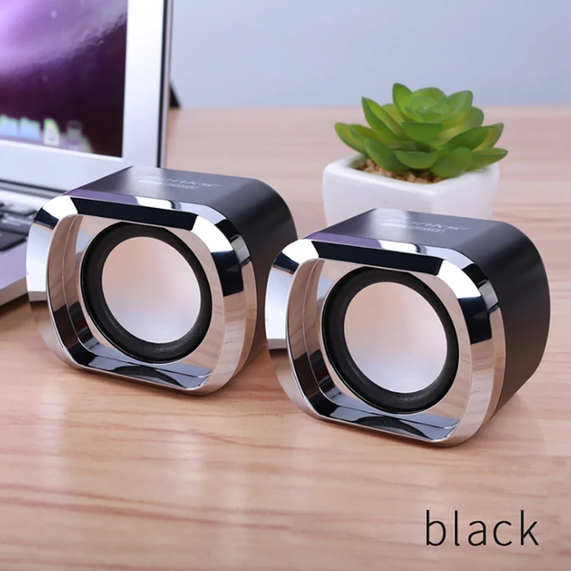USB 2,0 динамик для ноутбука s 3,5 мм AUX In черный мини стерео динамик для настольного ноутбука MP3 MP4 Динамик для ноутбука s с кабелем