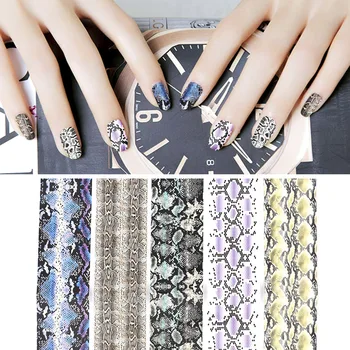 

3D Nail Foils Colorful Serpentine Nail Foil Art Transfer Stickers Decals Decoration DIY Nail Art Decoration Design For Nail