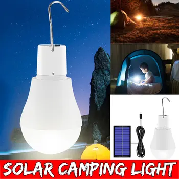 

5V Rechargeable LED Bulb Lamp Outdoor Waterproof Solar Bulb Hanging Lamp Portable Home Emergency Light Outdoor Camping Lamp