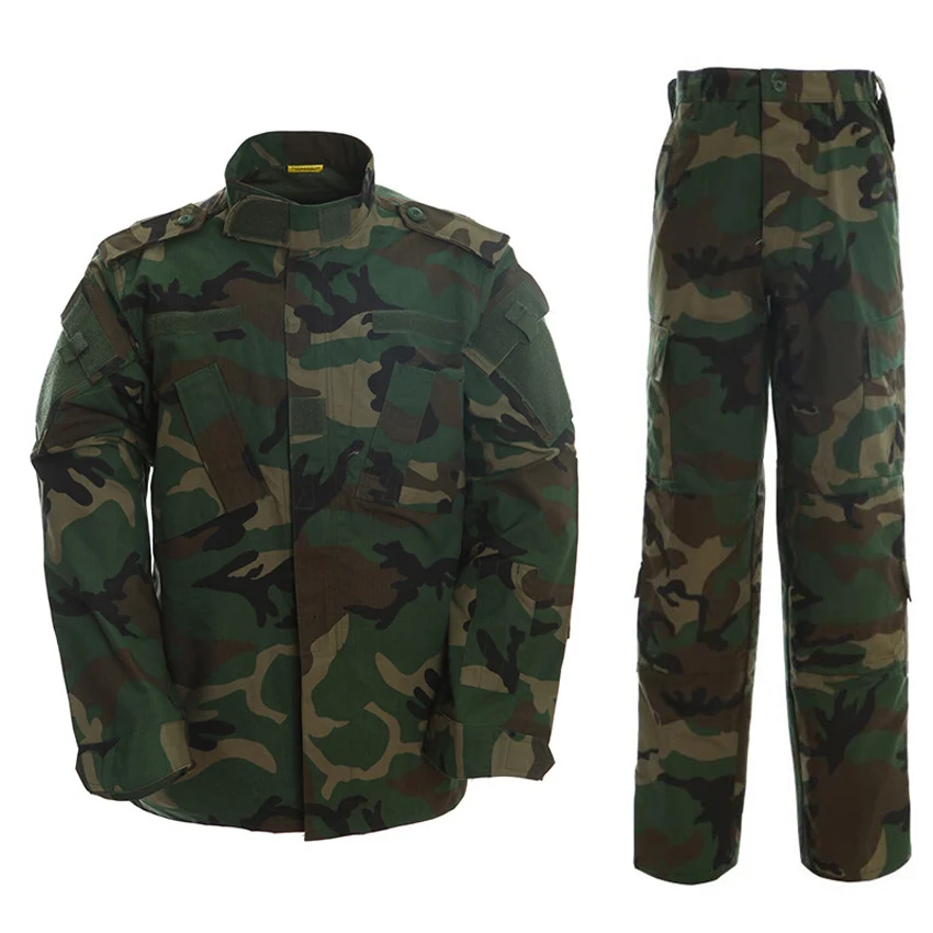  WW2 Security Team Army Suit Man Military Uniform Combat Jacket+pants with Pocket Multi Camouflage C
