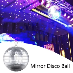 Round Mirror Balls Glass Rotating Mirror Ball Reflective Mirror Ball Hanging Glass Mirror Glitter Ball Mirror Disco Ball Decor