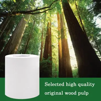 

1roll of toilet paper mixed pulp roll toilet paper towel three layers of log toilet bathroom household paper tissue roll