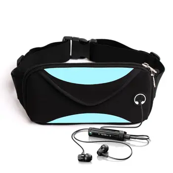 

GloryStar 6.5 Inch Waist Bag Waterproof Sports Waist Bag with Earphone Hole Elastic Waist Pack for Outdoor Running