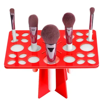 

Drying Holder 26 Hole Makeup Brush Rack Organizer Durable For Bedroom 20*13*12 cm Simple Assembly