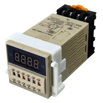 

Promotion! AC 220V 5A Programmable Double Time Timer Delay Relay Device Tool DH48S-S