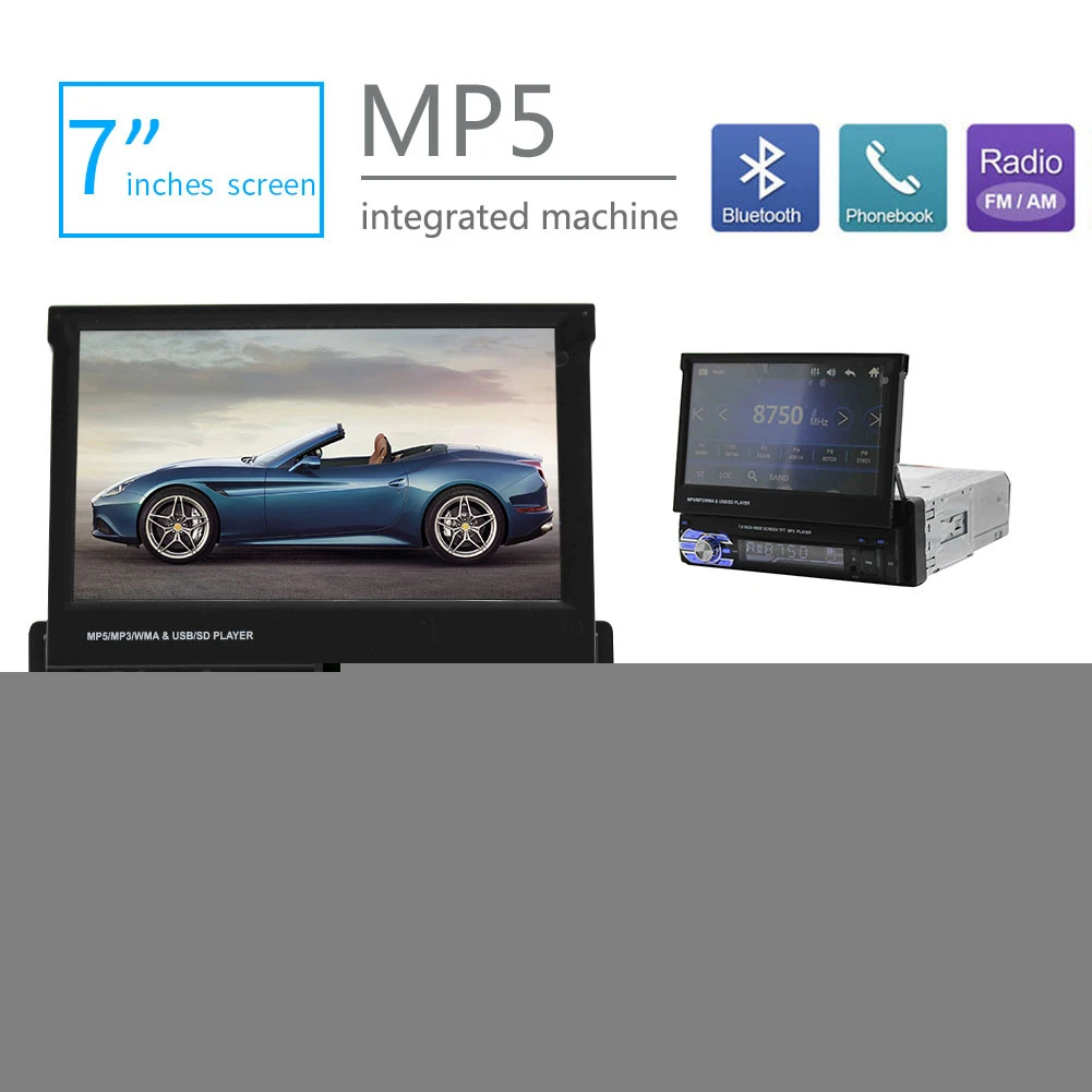  Bluetooth Touch Geröll GPS Stereo Multimedia Auto Radio Unterhaltung MP5 Player 1 DIN 7