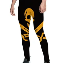 Двойной нож крест череп пиратский мультфильм брюки мужчины Счастливый День святого Валентина Влагоотводящая Высокая талия полная длина спортивная одежда Chr