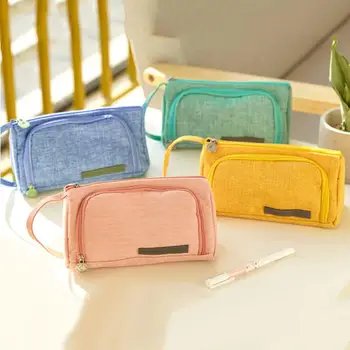 

Lightweight Cotton Linen Pen Case Zipper Closure Pencil Stationery Storage Bag New Unique