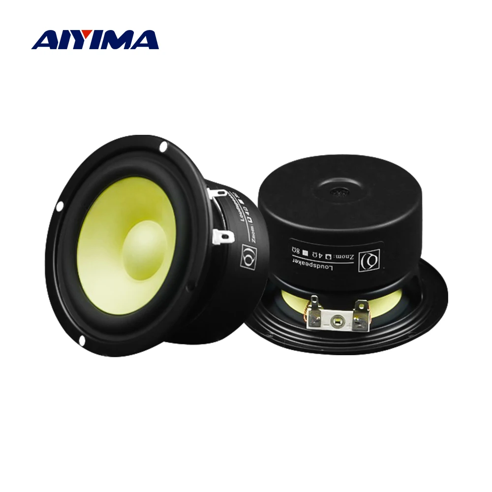 AIYIMA 2Pcs 3 Inch Sound Music Full Range Speaker Driver 4 8 Ohm 15W Loudspeaker Units DIY Home Amplifier System |