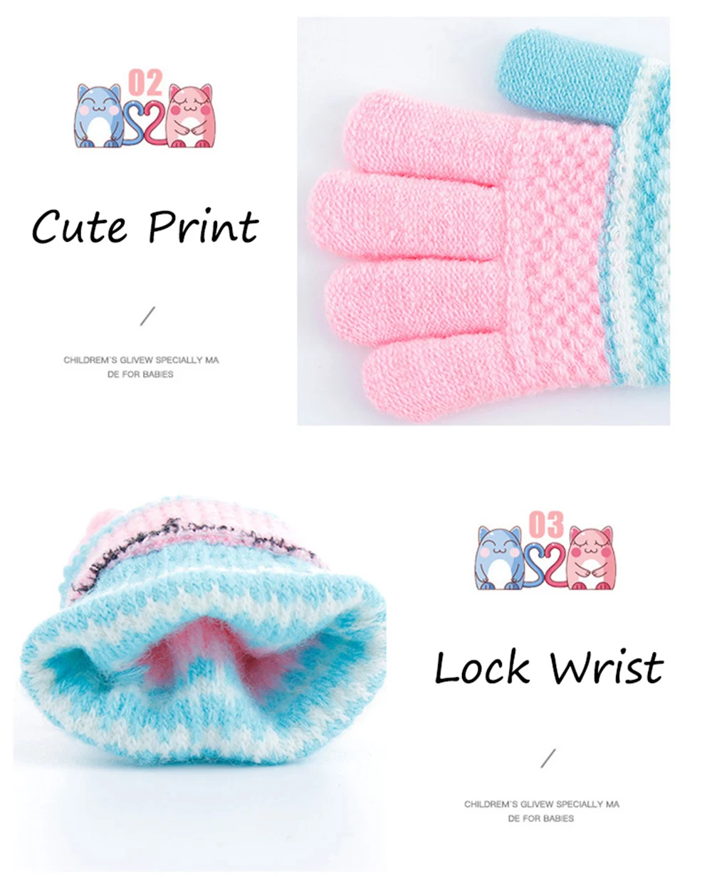 Зимние теплые детские вязаные перчатки с героями мультфильмов; яркие цвета; сезон осень; бархатные Утепленные перчатки для студентов