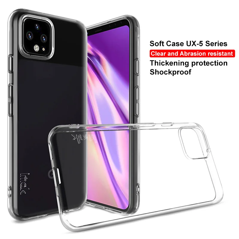 Для Google Pixel 4 XL чехол iMAK UX5 супер-тонкий стелс мягкий прозрачный TPU для телефона