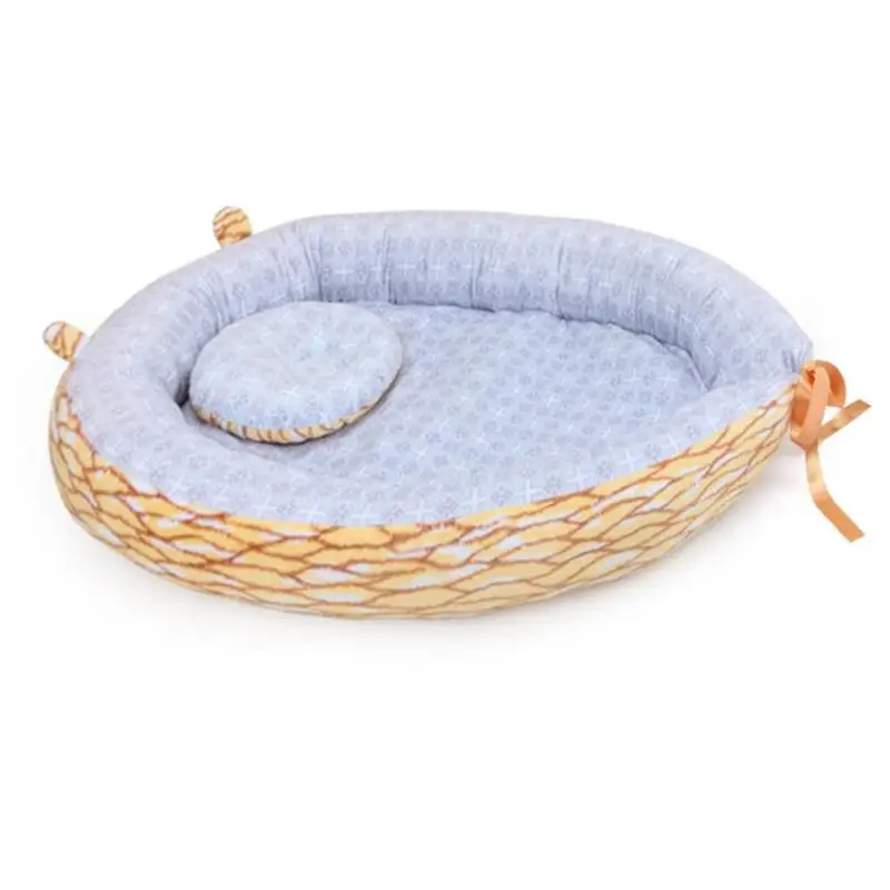Портативная детская кроватка с подушкой для новорожденных, Детская безопасная Складная дышащая противоскользящая переносная люлька для сна