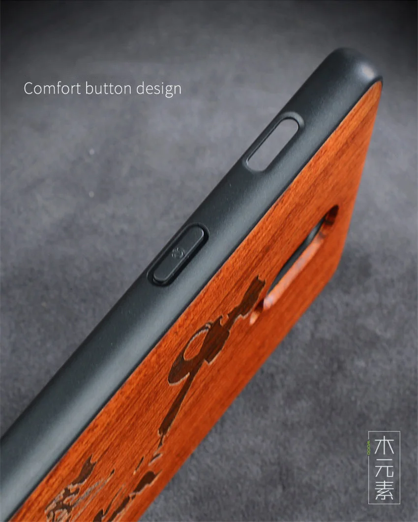 Oneplus 6t Case Boogic Original Real Wood funda Oneplus 6T Rosewood TPU Shockproof Back Cover Phone Shell One plus 6T case (6)